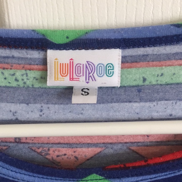 Donated: LuLaRoe Julia Stripes and Triangles - Picture 4 of 4